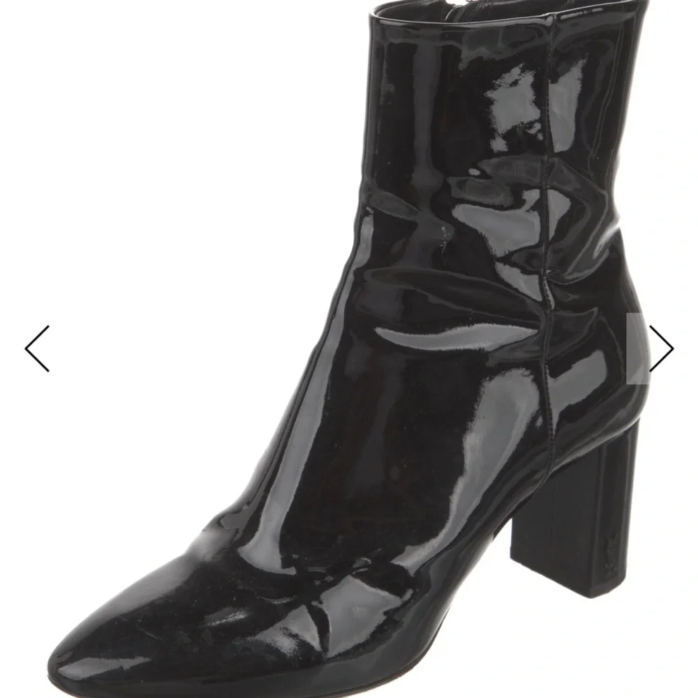 Saint Laurent patent leather Black Heeled Boots - Picture 2 of 6